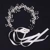 1pcs Silver-plated Hair Bands Ladies Luxury Wind White Handmade Crystal Headdress Wedding Garland
