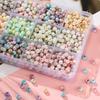 40pcs 6mm Glass Faceted Flat Round Beads Loose Spacer Beads for DIY Craft Necklace Bracelet Jewelry Making Accessories