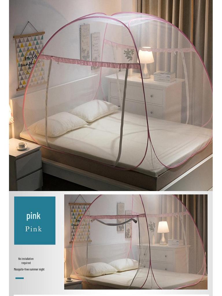 Mongolian Yurt Foldable Mosquito Net for Home & Dorm Bunk Beds - No Installation Needed