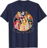 Heißes Mode Casual Disney Prinzessin Königliche Freunde Gruppe T-Shirt S-4XL Vier Jahreszeiten