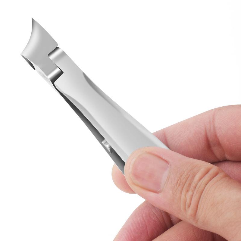 Jaw Wide Opening Silver Heavy Duty Nail Clippers Kit Ultra Wide Diagonal Jaw Slanted Edge Toenail Cutter for Ingrown Thick Nails