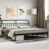 VidaXL Metal Bed Frame with Black Headboard 193x203 Cm 353641