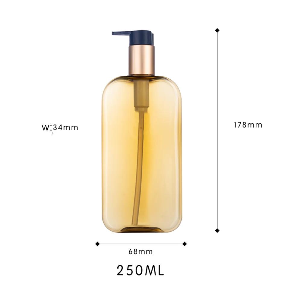 Square Shape Soap Refillable Bottles Hand Press Empty Travel Portable Dispenser Oil Shower Gel Lotion Storage Bottle
