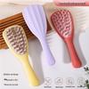 Ginkgo Leaf Silicone Shampoo Comb for Women - Wide Tooth, Dandruff Cleaning, Anti-itch, Massage, Long Handle