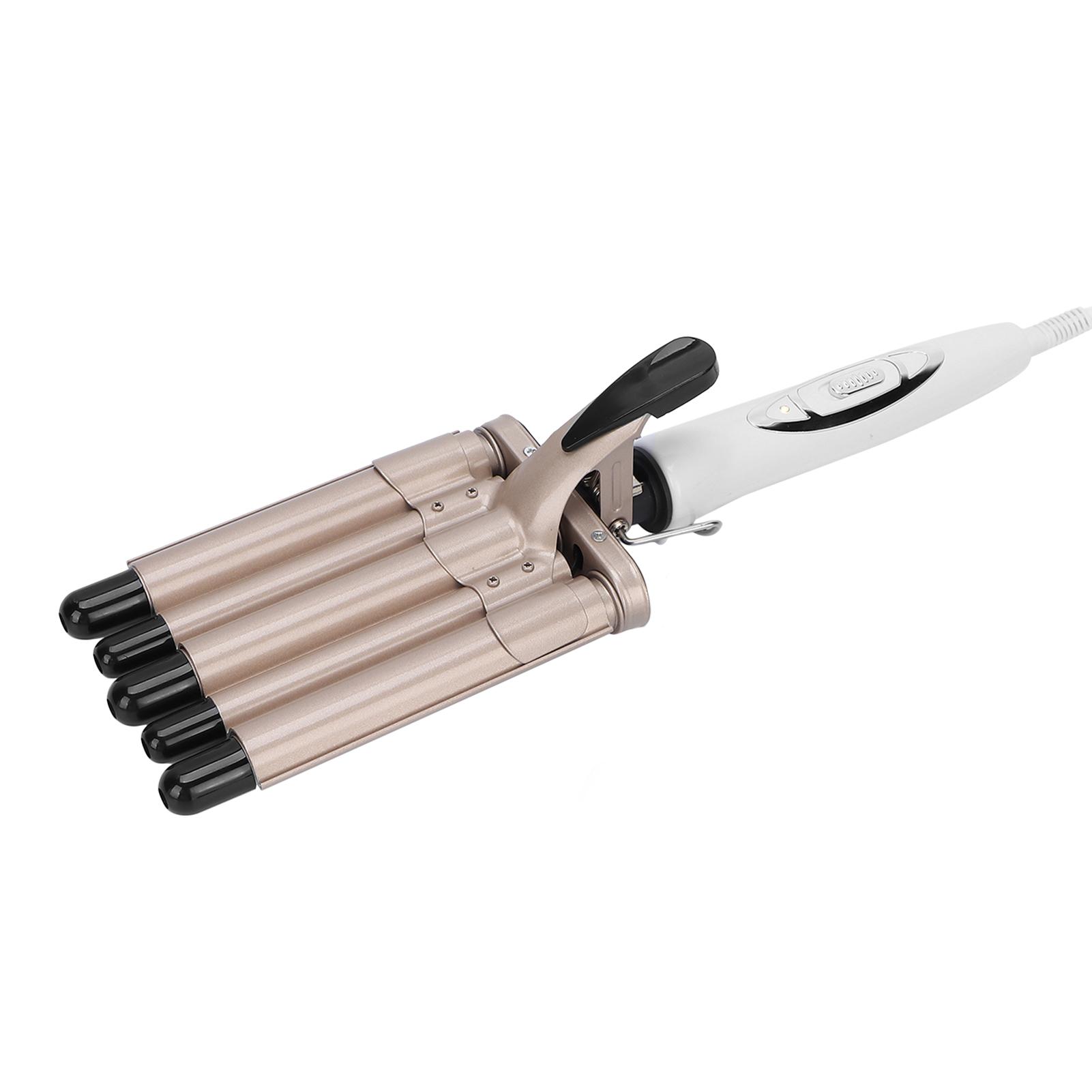 

Пятиствольная плойка с регулируемой температурой, щипцы для завивки волос с ЖК-дисплеем, 110–240 В, вилка европейского стандарта