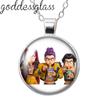 K-Pop Demon Hunter Anime Film Rumi Zoey Mira Cartoon Round Photo Glass cabochon silver plated pendant necklace jewelry Gift