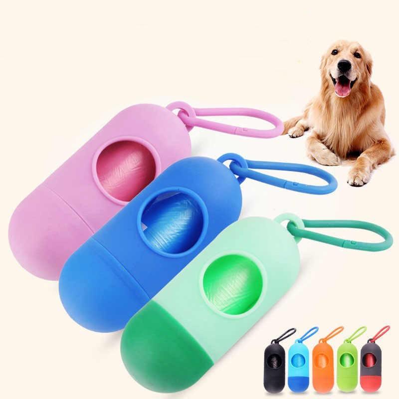 Portable Sustainable Eco-Friendly Dog Poop Bag Dispenser with Storage Shovel and Silicone Garbage Disposal