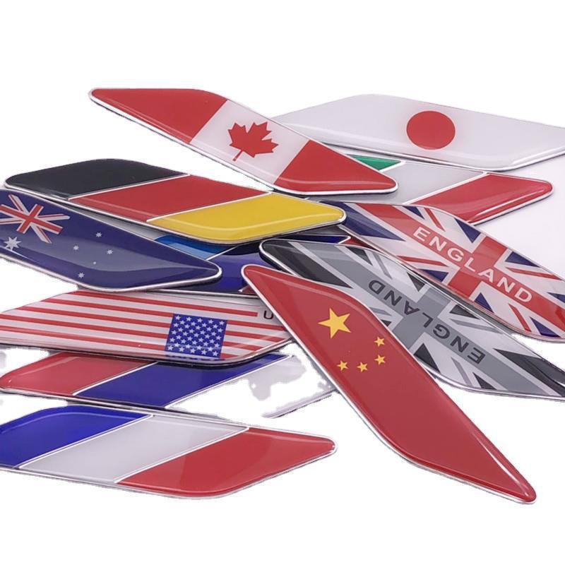 Europäischer Auto-Dekor-Metallaufkleber für Kotflügel - Deutschland, Frankreich, Italien, Kanada