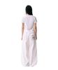 AAKAM Knee Pin-Tuck Printed Denim Pants (White)