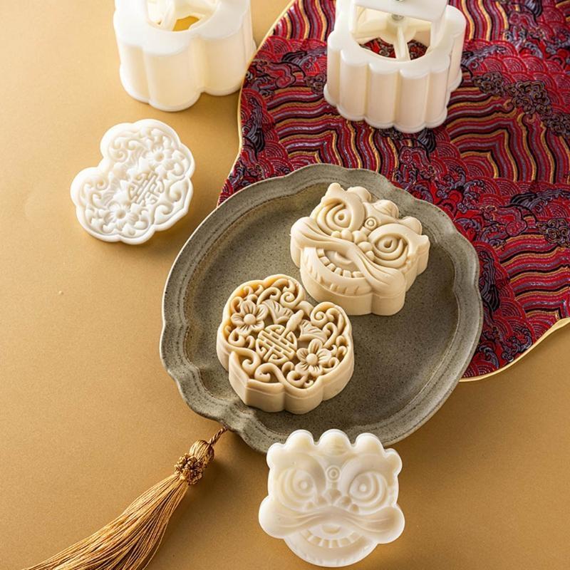Stamp Cookie Cutters Moulds DIY Baking Accessories for Mid-Autumn Festival