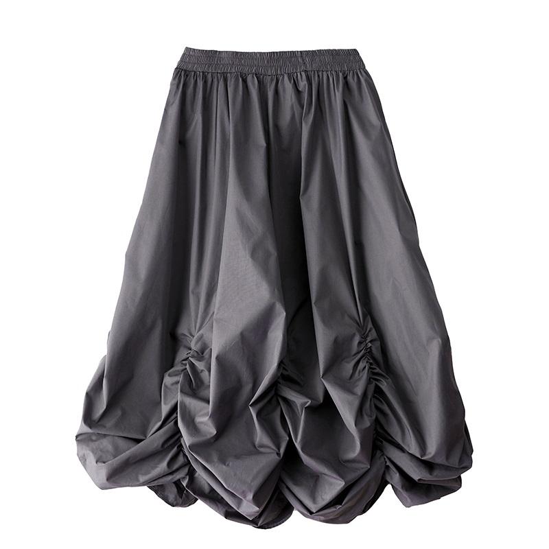 Fuste lungi, lejere, din bumbac, mărime plus, cu talie înaltă, vintage, primăvară-vară-toamnă, casual, pentru femei