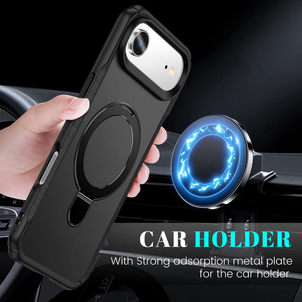 Applicable To iPhone17Pro Max Magnetic Mobile Phone Case Junshen Apple 16 Folding Bracket Anti-drop Mobile Phone Protection
