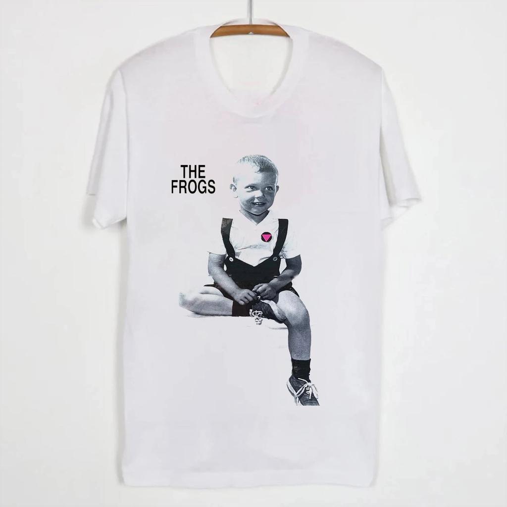 The Frogs Band Graphic White Cotton T Shirt Full Size S-