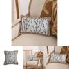 Modern Minimalist Sofa Pillow Cover With Floral Pattern In Polyester Fabric For Living Space