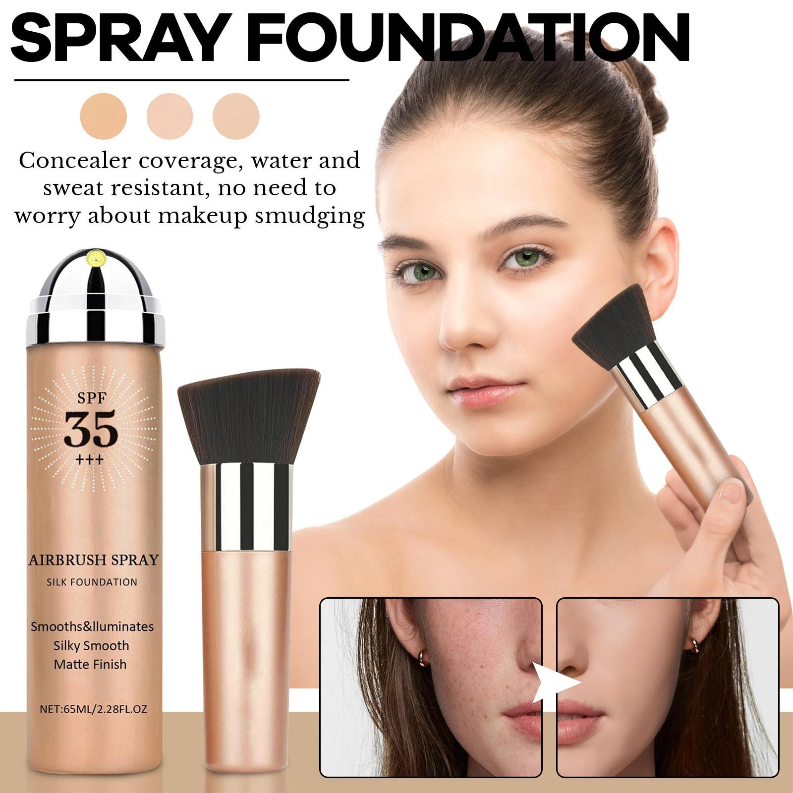 

Sunscreen Airbrush Foundation Spray Moisturizing Moisturizing Sunscreen 65ml One Size бежевый