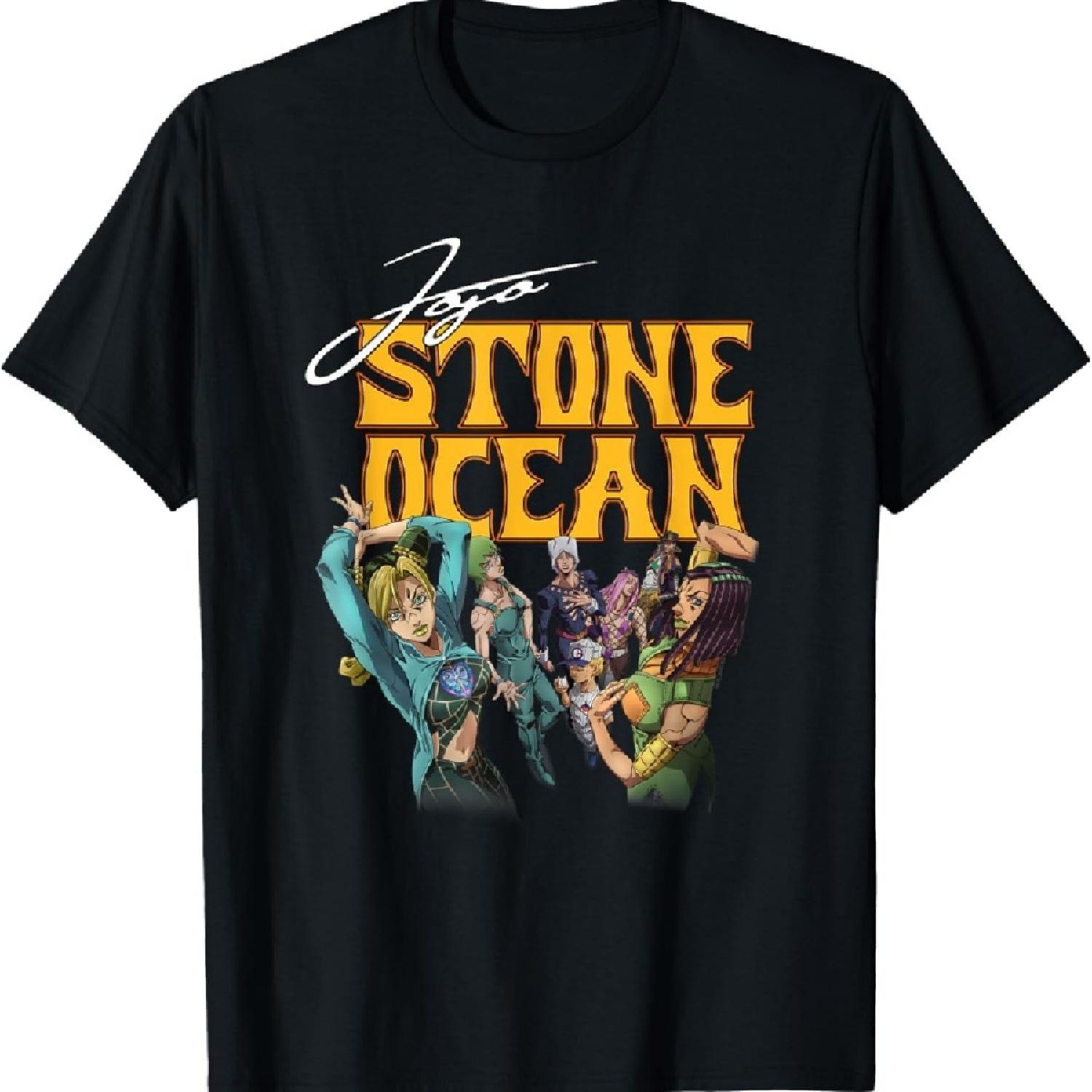 

JoJo s Bizarre Adventure Stone Ocean Character Group Anime T-Shirt S
