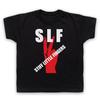 SLF PUNK UNOFFICIAL STIFF LITTLE FINGERS SWEARING HAND KIDS CHILDS T-shirt