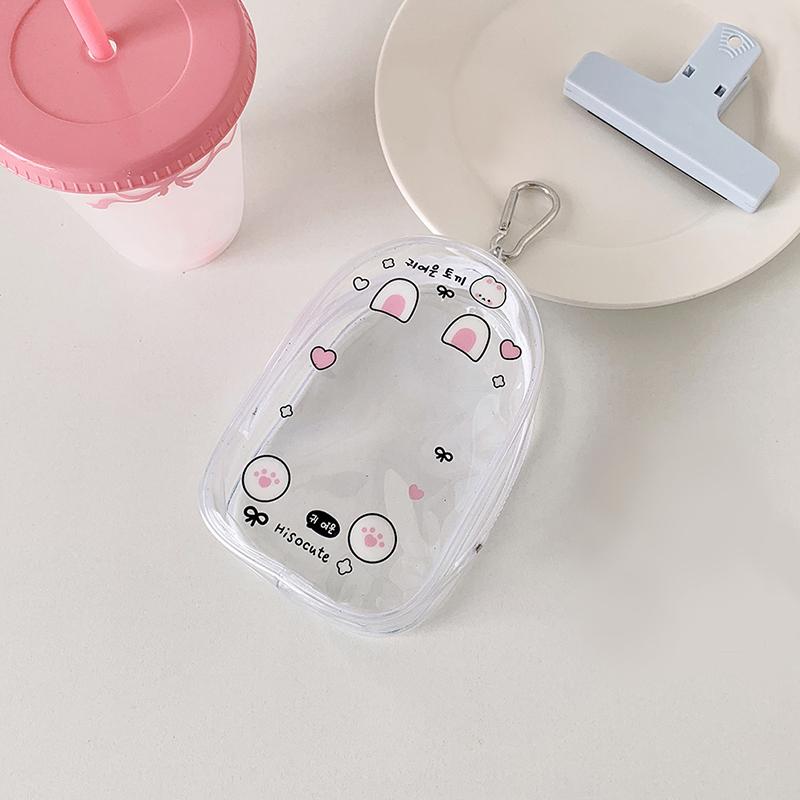 Cartoon Pattern High Transparency Portable Pendant Garage Kit Storage Bag Fashion Accessories Display Lipstick 5 Styles