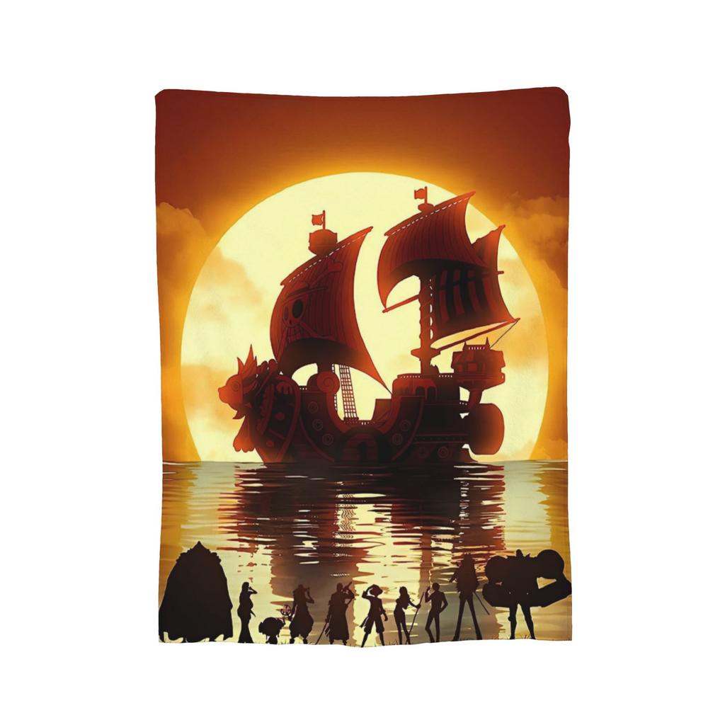 Zoro Wanted Luffy Anime Blanket Flannel Throw Blanket Bedroom Sofa Printed Ultra-Soft Warm Bedsprea,