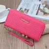 Kvinner Mote Håndvesker Kunstskinn Clutch Vesker Dame Elegant Mynt Veske Telefon Veske Merkedesign Lange lommebøker
