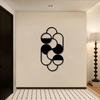 Black Geometric Circular Metal Wall Art Medieval Modern Style Durable Iron Home Decor Christmas Gift