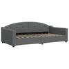 Extendable Daybed with Mattresses Dark Grey 100 X 200 Cm Fabric