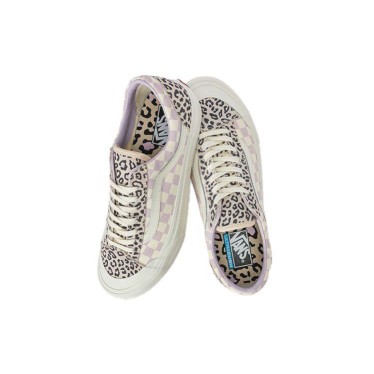 Vans Style 36 Decon SF Checkerboard Leopard Low-Top Skate Shoes Unisex Sneaker Purple White VN0A3ZCJANX