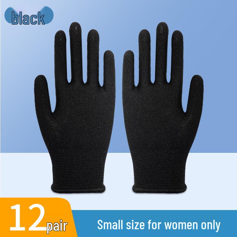 Damen Kleine Nylon Arbeitshandschuhe - Dünn, Langlebig, Rutschfest, Abriebfest für Arbeitsschutz