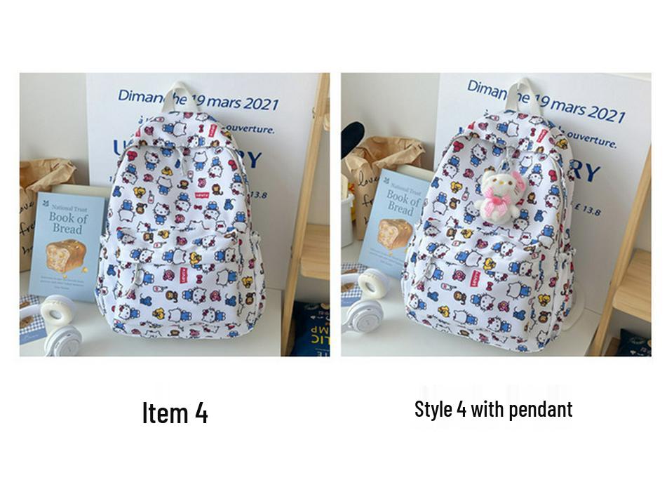 Lekki plecak Hello Kitty dla dziewcząt ze szkół podstawowych i średnich