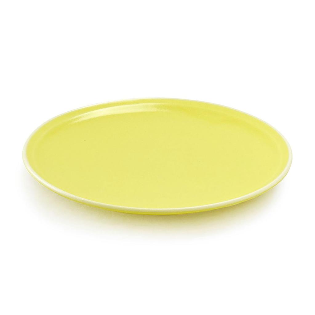 Aito Seisakusho Mino Ware Dinnerware Set for Single Dishwasher and Microwave Made in "Ciel" Set, 6-Piece Living, Yellow, Safe, Japan, 567-508