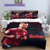 Biancheria da letto con motivo Robert Lewandowski Decorazione per la casa Regalo di Compleanno e Festa (1 * copripiumino + 2 * federa, senza nucleo)