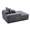 Chaise Lounge Chair, 1240 mm Boneless Chaise Lounge Indoor, Modern Upholstered Oversized Reading Chair with Pillows & Armrests, Sofa Couch Deep Seat