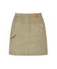 Wacky Willy Women'S Corduroy Carpenter Midi Skirt Light Khaki