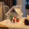 Customizable Gift for Kids Clear Acrylic House Ornament DIY Fillable Christmas with Light Crafting Supplies Rechargeable Lighted Table Centerpiece
