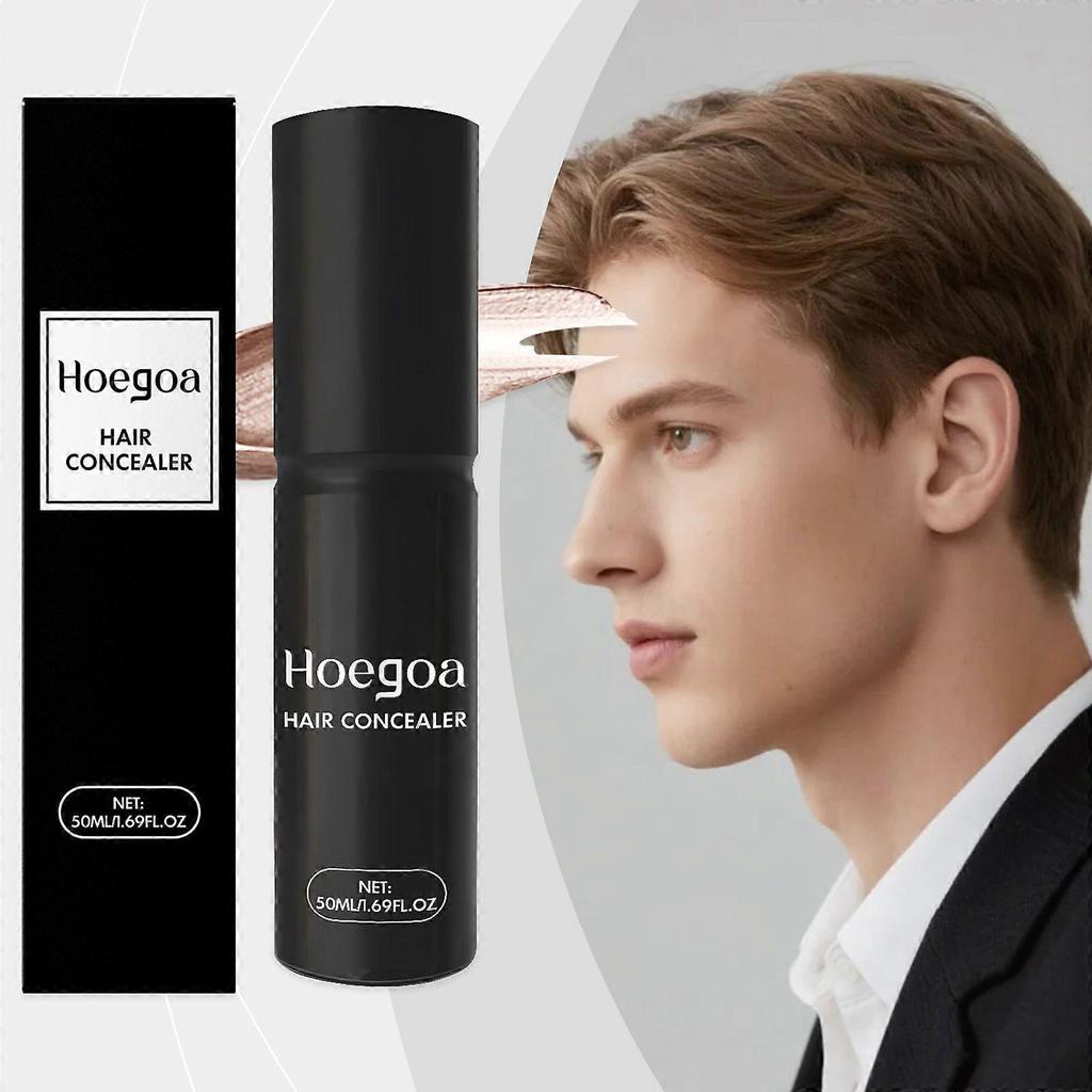 Hoegoa Light Brown Waterproof Hair Concealer Cream Disposable Touch-Up Pen With Comb Temporary Hair Styling Tool