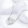 Smyoue 2CT Pass Tested Moissanite Heart Necklace for Women S925 Silver Plated Platinum Simulated Diamonds Pendant Birthday Gift
