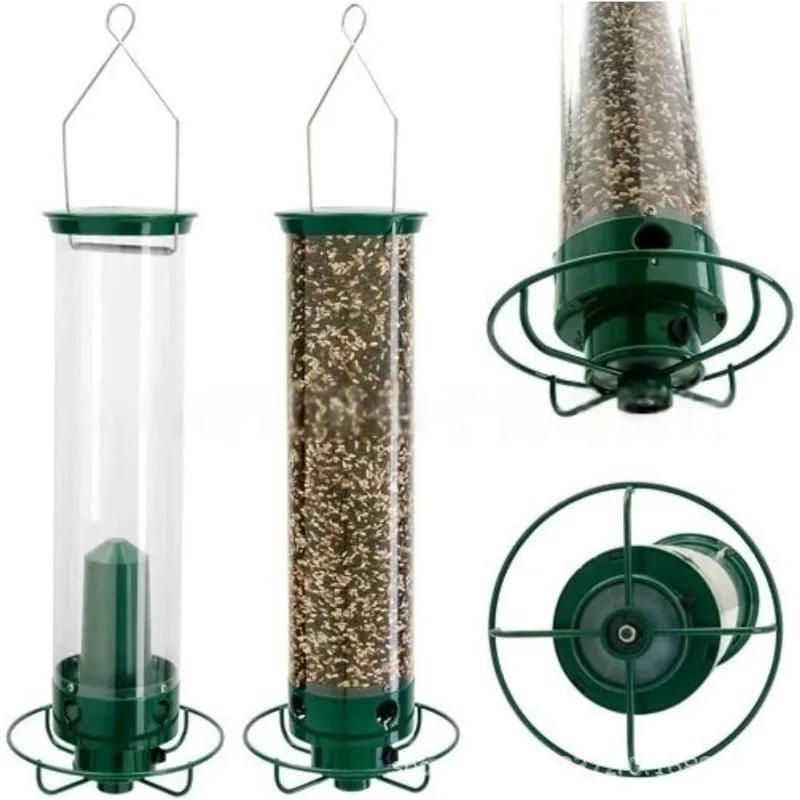 Hanging Wild Birds Feeder Portable Large Capacity Outdoor Bird Food Container for Garden Yard Tree Small Bird Feeding Supplies