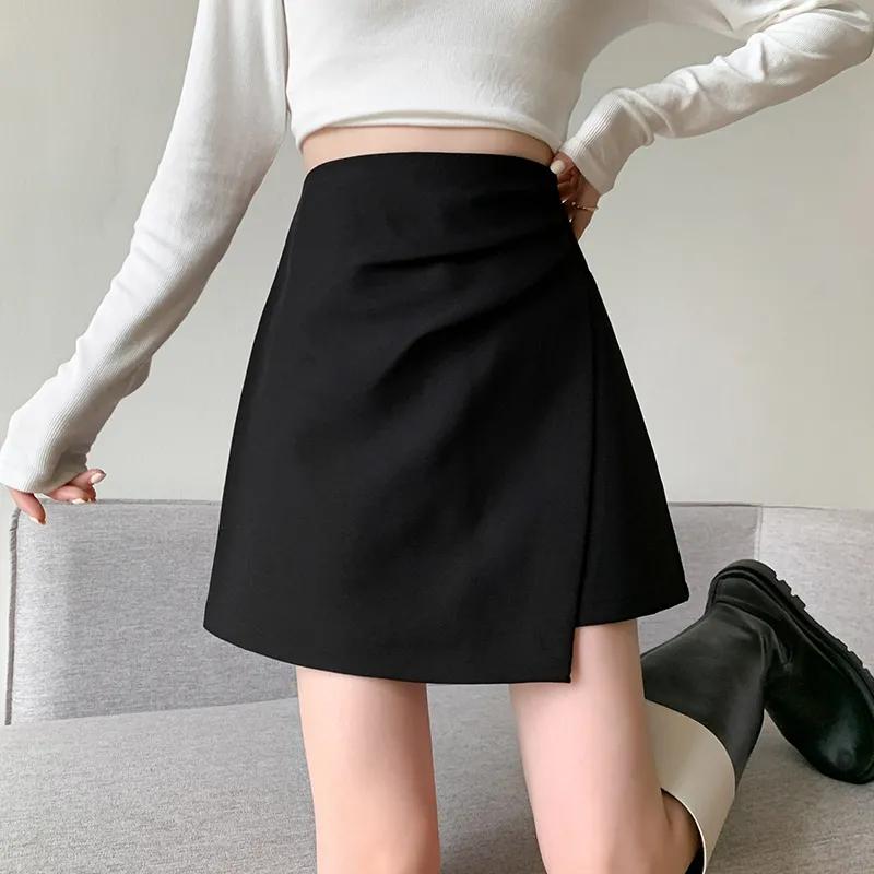 

Summer New Irregular A-line Suit Skirt Women s Autumn High Waisted and Hip Hugging Skirt M