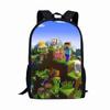 Square Man School Bag Cartoon Backpack Minecraft Backpack Game Printing Large Capacity