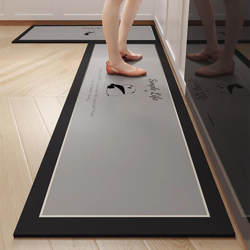 Einfacher Silicoflora Teppich Rutschfest Wasserabsorbierend Schnelltrocknend, Fleckenbeständig - Küchen-Waschküchen-Fußmatte Heimdekoration