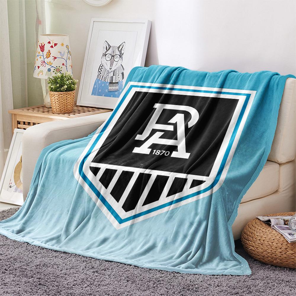 Port Adelaide Druck Flanelldecke, Hohe Qualität, Bequem für alle Jahreszeiten, Heimdekoration, Wärme und Komfort, Perfekt für Weihnachtsgeschenke