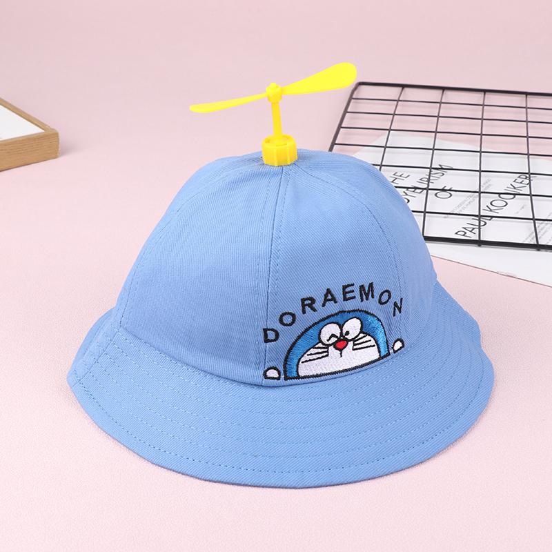 

Doraemon Маленький пропеллер Детская рыболовная шапка Сетчатая кепка Мультяшная летняя пляжная шляпа Солнцезащитная шляпа Панама синий