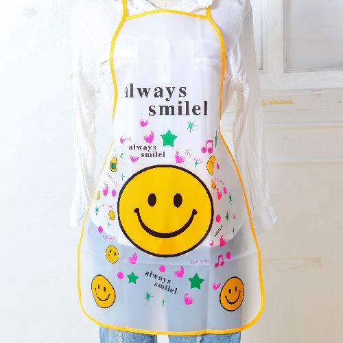 Korean Version of Cute Cartoon Printing Waist Adult Neck Apron Kitchen Oil-proof Cleaning Sleeveless Apron