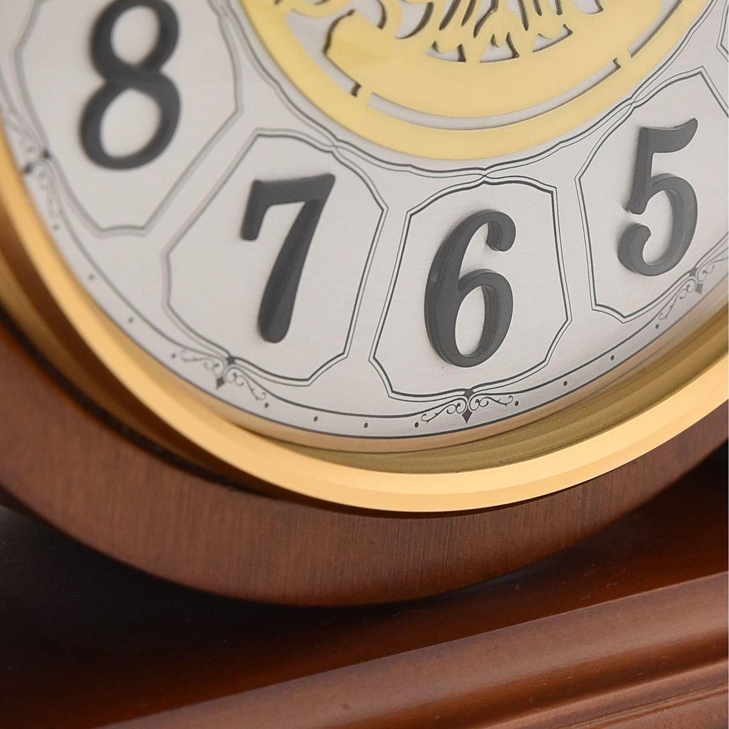 Walnut Westminster Mantel Clock - Barrel shape Arabic Dial