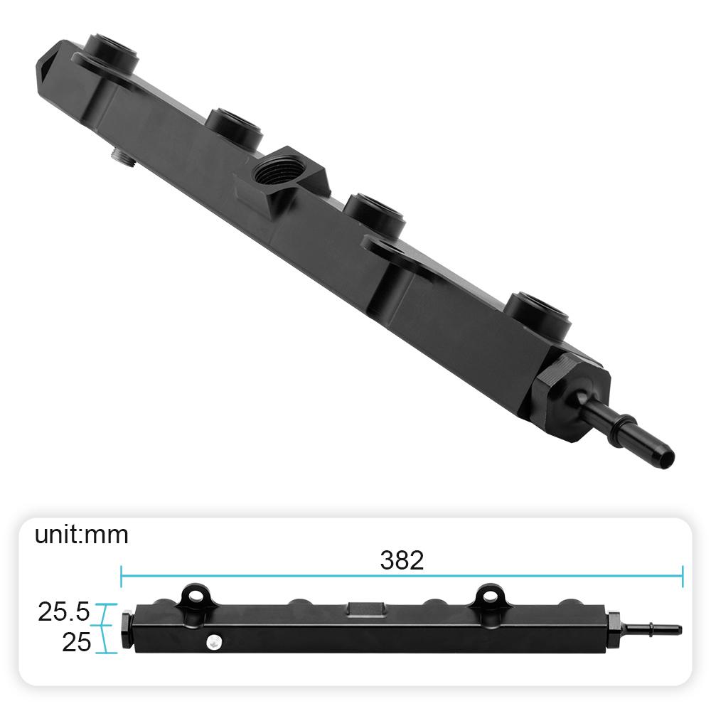 K SERIES Heavy FUEL RAIL Kit High Flow Injection Fuel Rail with 1/8npt Gauge FOR HONDA K20 K24 RSX CIVIC SI,INTEGRA EP3