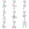 Italian Charm Bracelet Charms Dreamy Moon Butterfly Starfish Shell Pendant Diy Removable Module Link Bracelet Accessories Gifts