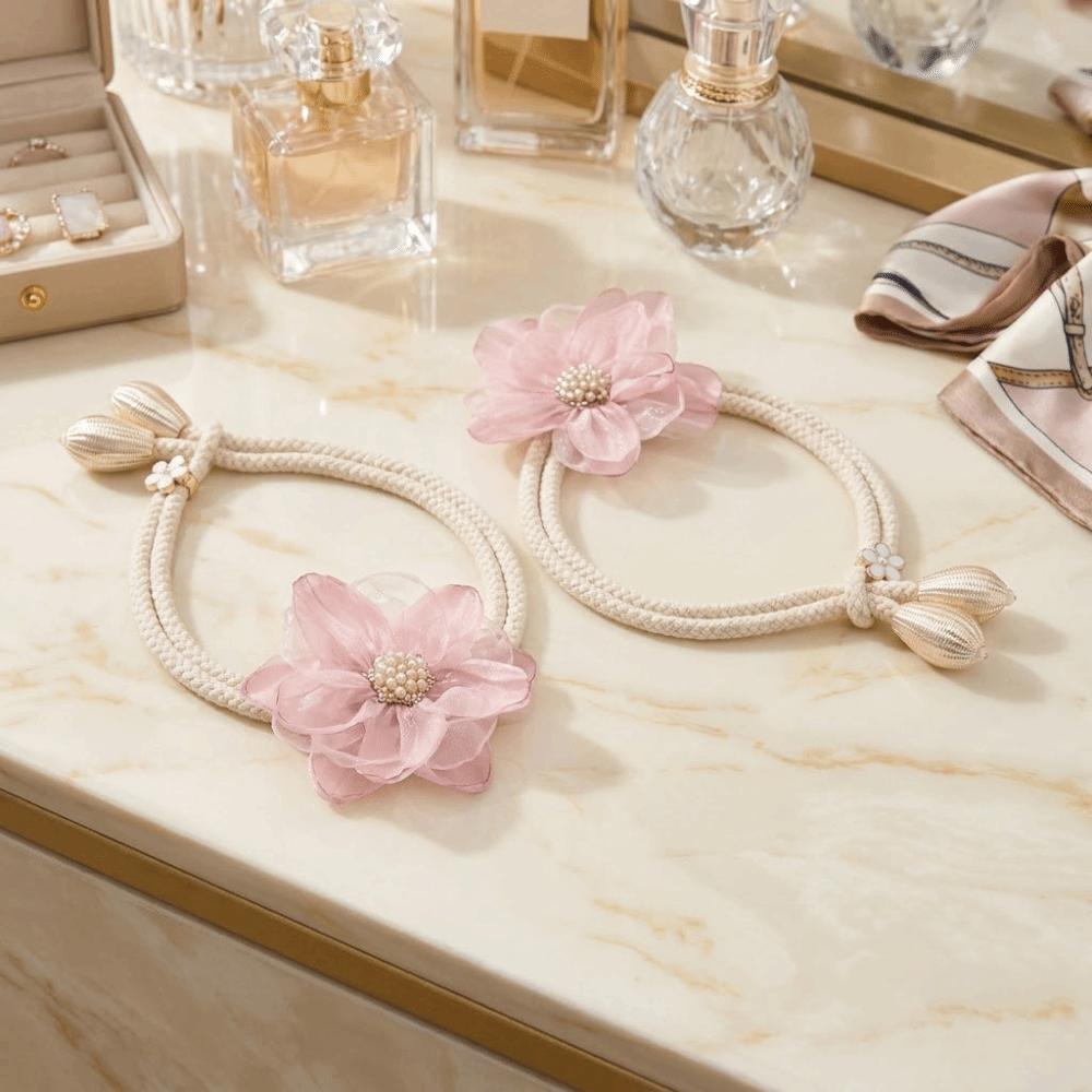 Romantic Flower Window Tiebacks Adjustable Synthetic Fibers Curtain Straps Clips Exquisite Decorative Curtain Buckle Party