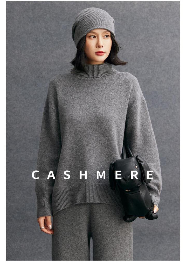 2025 Women's Cashmere High Collar Short Knit Sweater - Autumn/Winter Collection