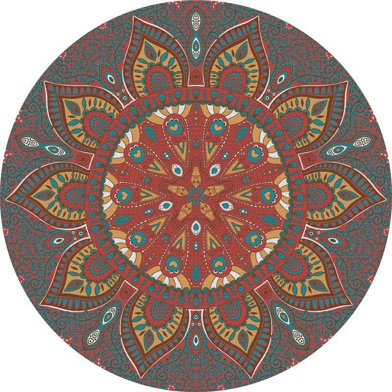 Ethnic Retro Persian Bohemian Carpet Washroom Floor Mat Living Room Carpet Rug for Bed Room Living Room Decoration