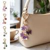 Hanger Flower Pendant DIY Bag Charm Cute Enamel Butterfly Keychain  Car Accessory